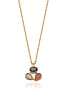 Lolite, Rose Quartz, and Rhodochrosite Multi Gem Necklace