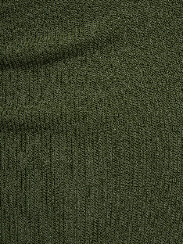 Side Tie High Waist Bottom Olive Textured Stripe