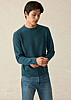 Faherty Men’s Jackson Crew Sweater- Deep Jade Heather