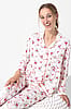 Bellabu Bear Floral Stripes Bamboo Women's Pajama Set