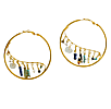 Dangle Hoops - Gold Plated