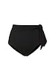 Side Tie High Waist Bottom Black Texture