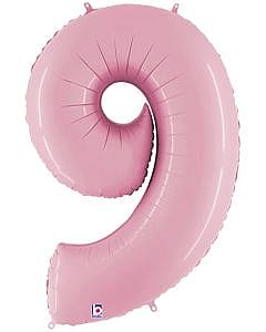 Pastel Pink Number 34" Foil Mylar Balloon (0–9)