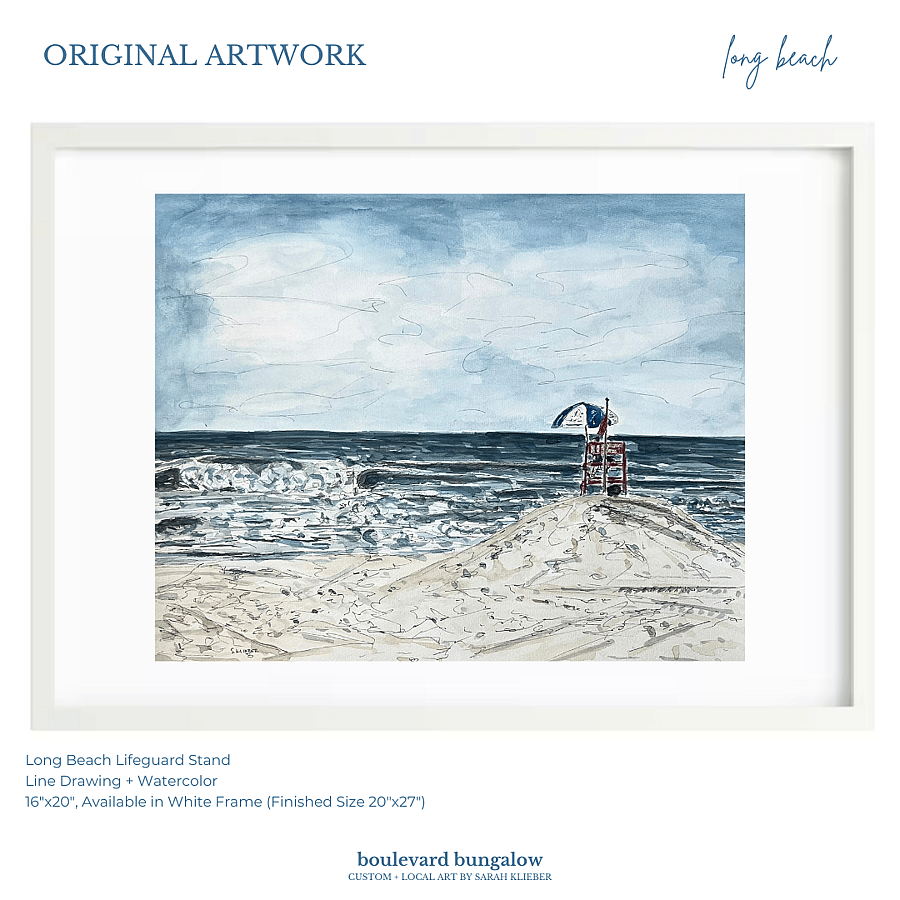 Long Beach - Lifeguard Stand 16"x 20"