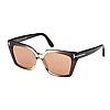 Tom Ford TF 1030 Winona Sunglasses- 47J Black/Brown