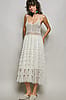 Natural Crochet & Lace Ruffle Dress