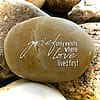 Engraved Rock: 'Grief Only Exists Where Love Lived First' | Sympathy Gift | Memorial | Condolence | Loss | Word Stone