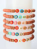 Multi Colored "MAMA" word beaded stretch bracelet