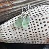Frosted Green Seaglass Earrings