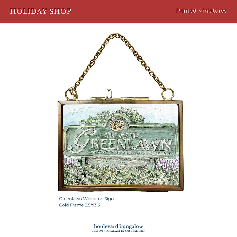 Greenlawn Welcome Sign – Printed Miniature