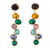 Multicolor Quartz Drop Bezel Earrings Dusk