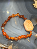 Carnelian and Coral Agate with Buddha Bracelet
