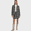 Sage The Label Wilson Navy & Cream Plaid Blazer
