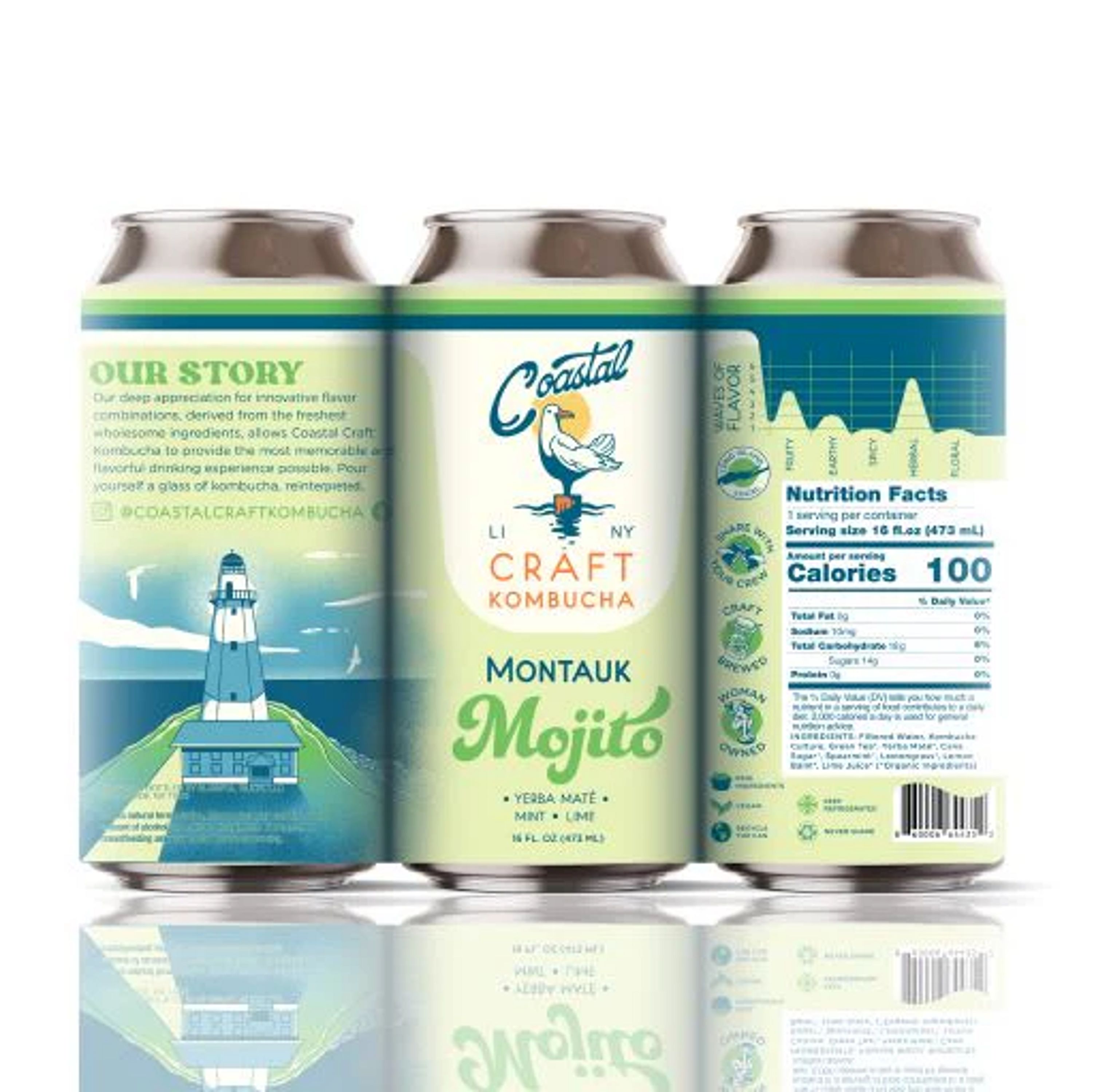Coastal Craft Kombucha Montauk Mojito