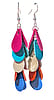 Bold Teardrop Dangle Leather Earrings