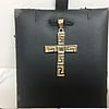 14k Solid Yellow Gold Cross Greek Key 2.2 Grams Religious Charm pendant