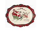Mud Pie Classic Xmas Tartan Platter