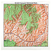 Printed Image Grand Canyon National Park Topographical Bandanna