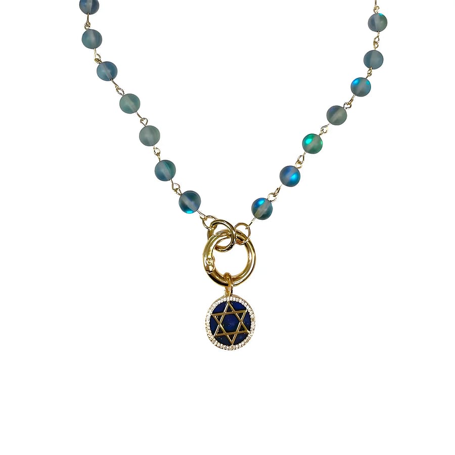 Indie Rockin Jewelry Star of David Moonstone Necklaces