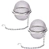 Tea Ball Strainer - 2 Pcs Stainless Steel, Balls - 2.1 Inch Infusers for Steeper