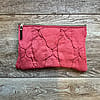 Dark crimson silk zipper pouch