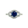 Diamond and Sapphire Ring In 18kt White Gold
