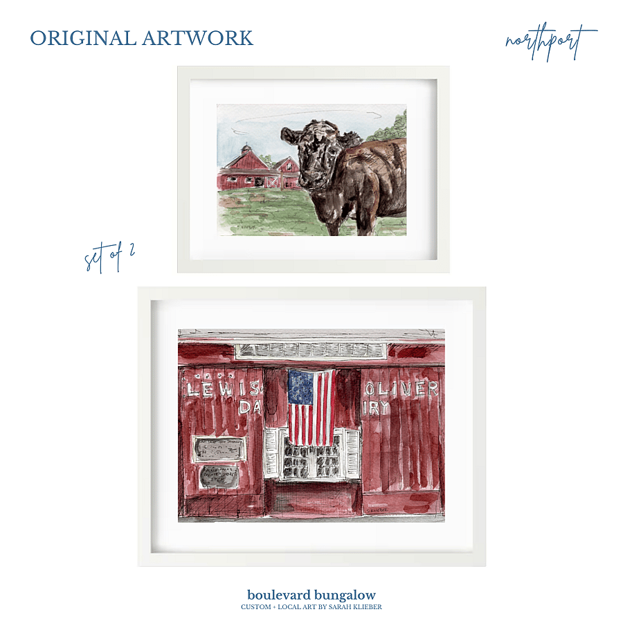 Northport - Set of 2 -Lewis Oliver/Annabelle The Cow