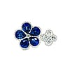 Diamond and Sapphire Dual Flower Ring