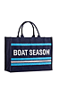 Shiraleah "Boat Season" Navy Beach Bag