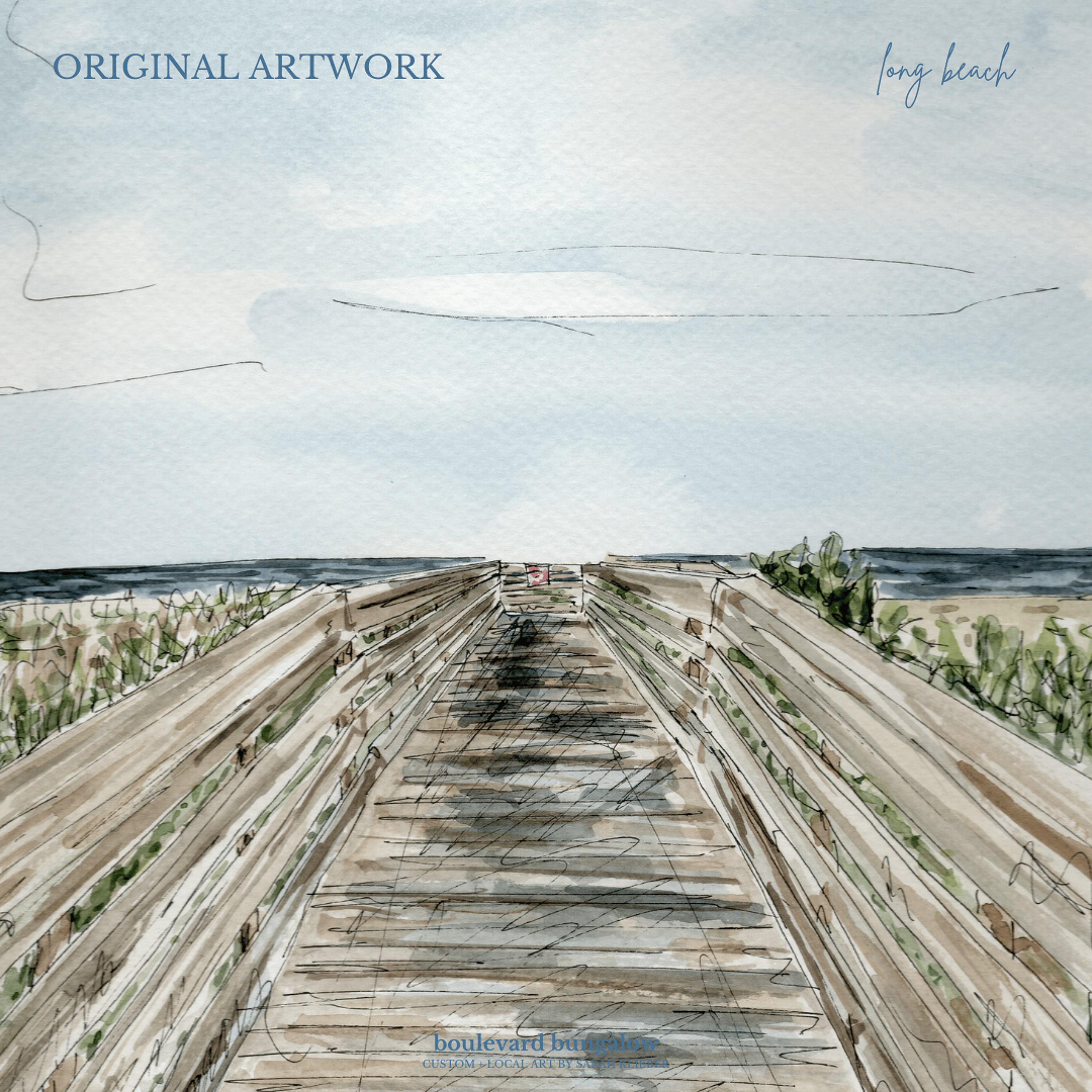 Long Beach Boardwalk 8"x 10"