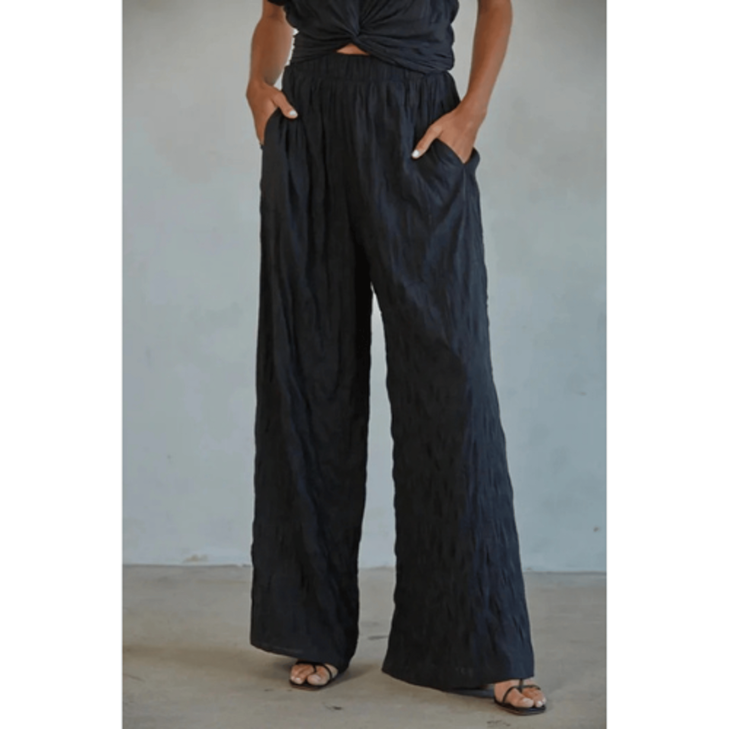 By Together Black Woven Pant