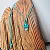 Colombian Aqua Sea Glass Macramé Necklace