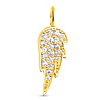 CZ Angel Wing Charm - Gold