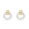 Gold and Silver Polished Twist Knot Earrings