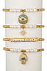 Hamsa & Eye 4pc Titanium Gold Plated Bracelets