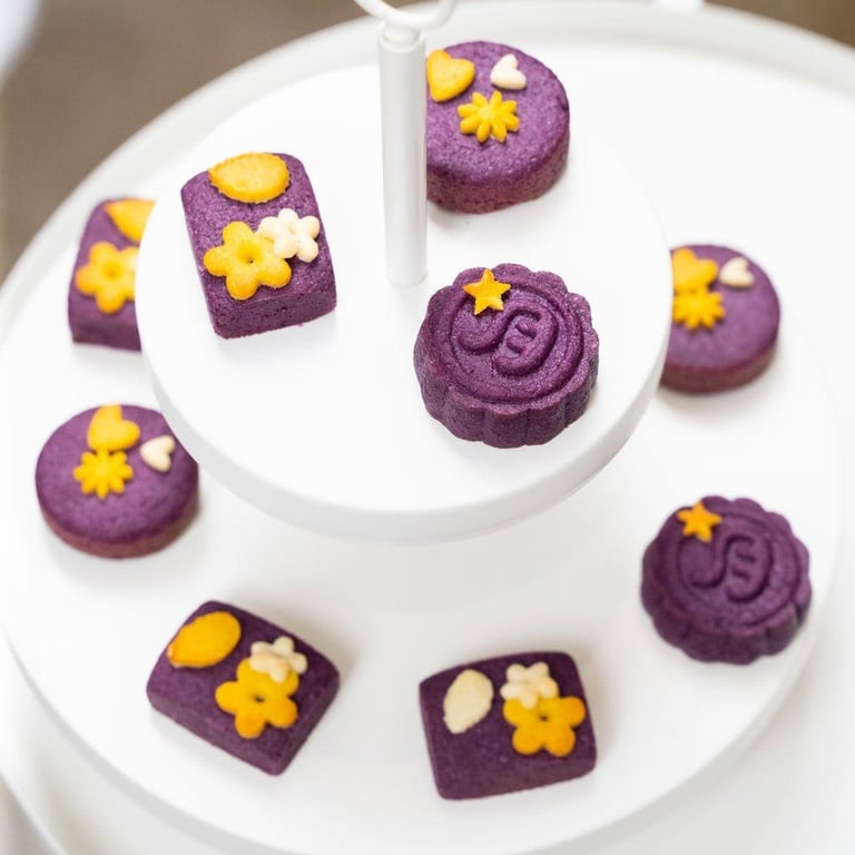Modern ube application in chewy cookies