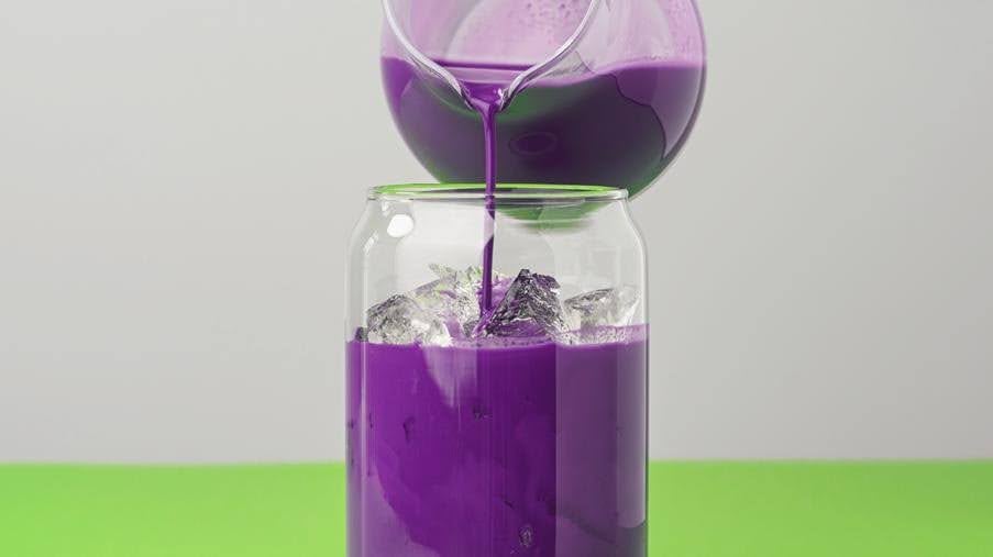 An illustration of ube lemonade.