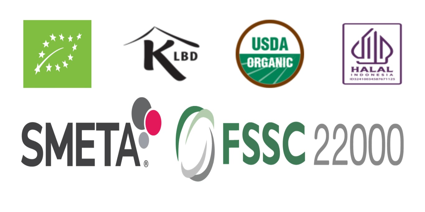 ORIGINE Nutmeg Liquid Extract and Extract Powder Certifications