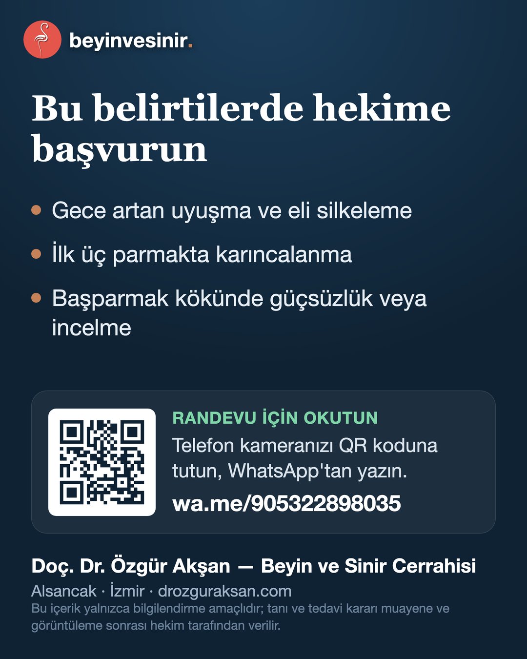 Karpal Tünel Sendromu: El Uyuşması ve Tedavisi — görsel özet kartı 6
