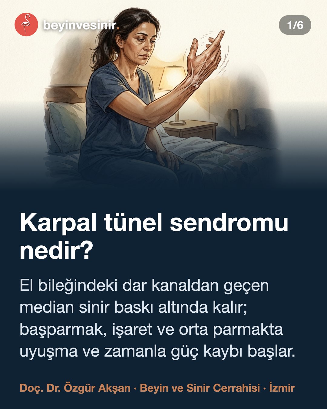 Karpal Tünel Sendromu: El Uyuşması ve Tedavisi — görsel özet kartı 1