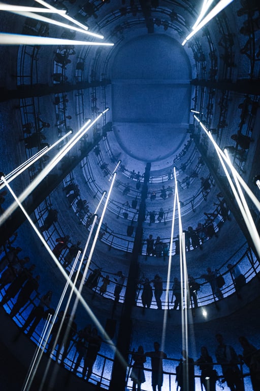 Kaunas city taxi park light instalations