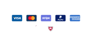 Accepted payment methods and security badges