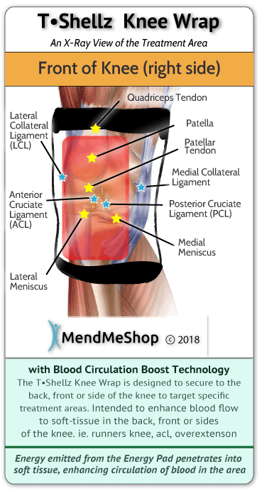 Knee Tshellz coverage blood stimulation