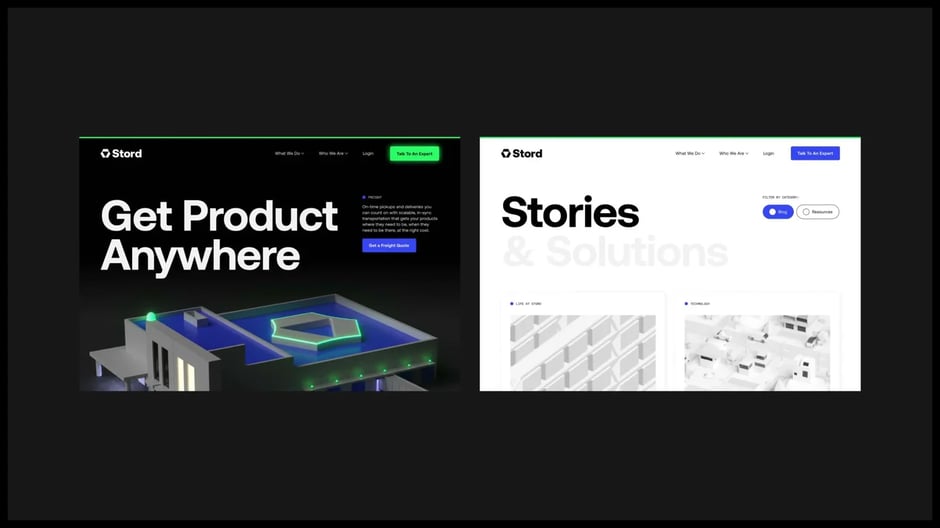 Stord interface design and components