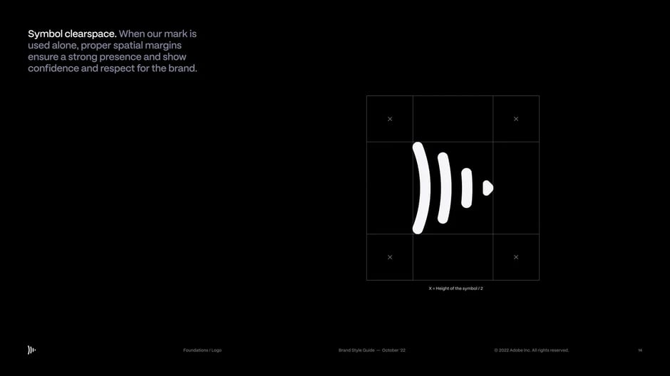 Symbol clearspace and spatial margins