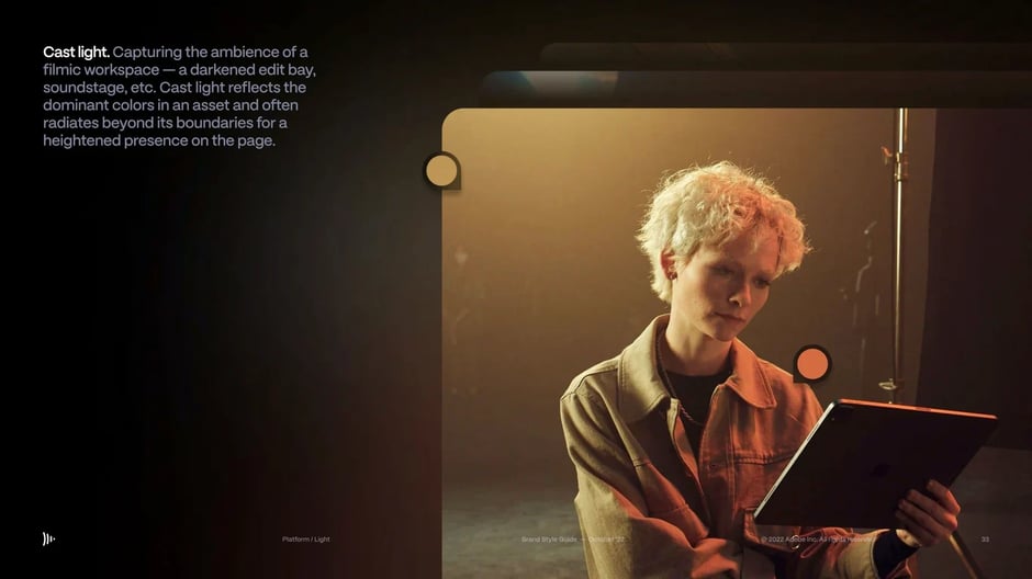 Cast light in filmic workspaces