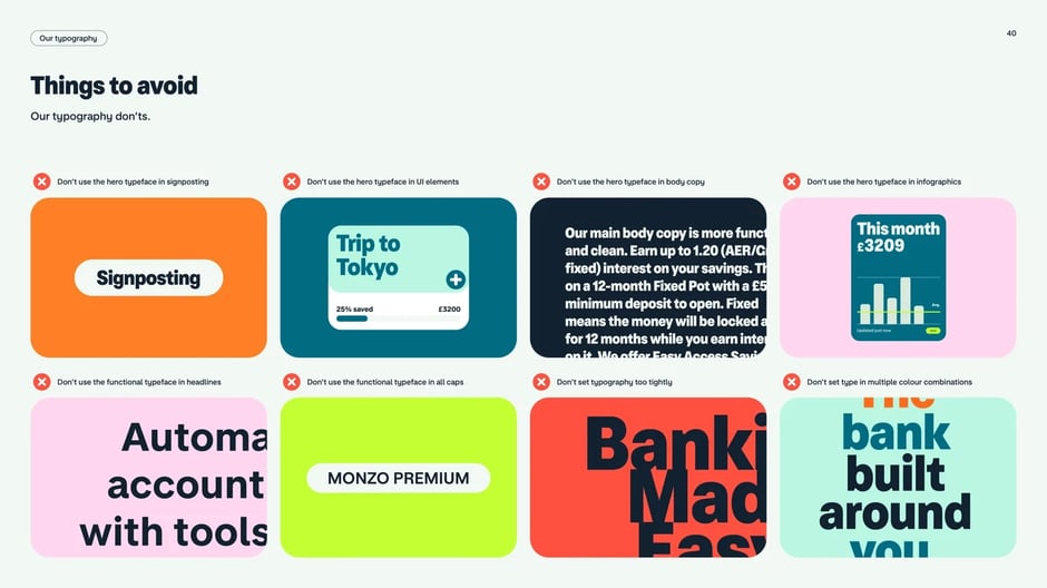 Typeface scale and sizing