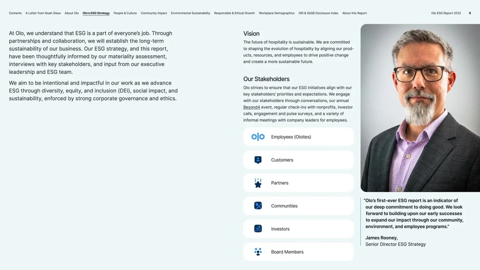 ESG vision, stakeholders, priorities