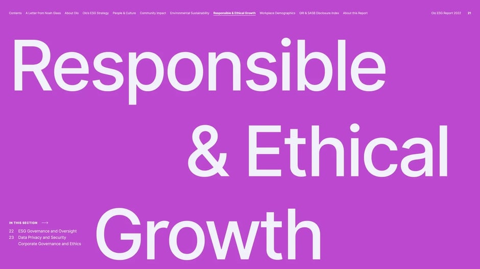 Responsible and ethical growth