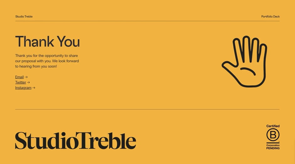 Thank you: closing slide